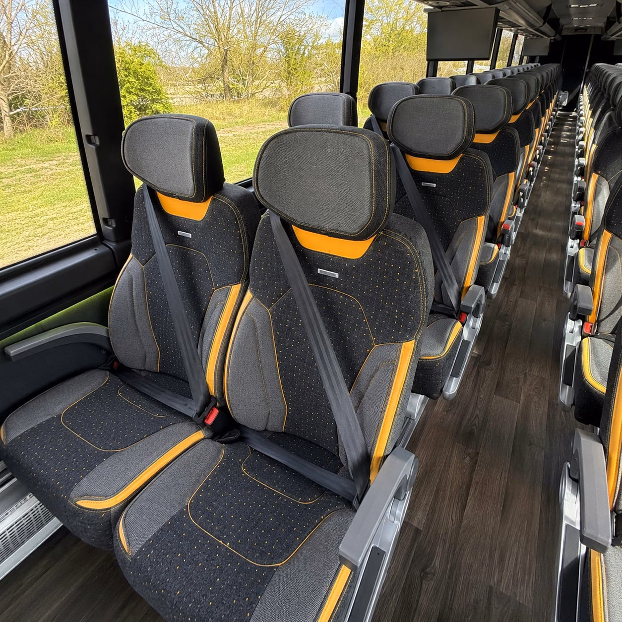 eugene charter bus rental inside