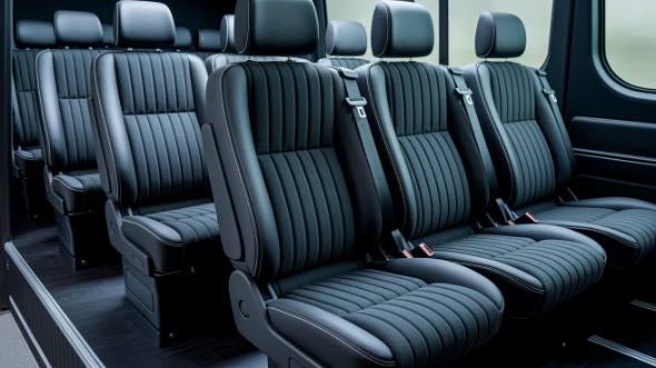 eugene sprinter van with driver inside